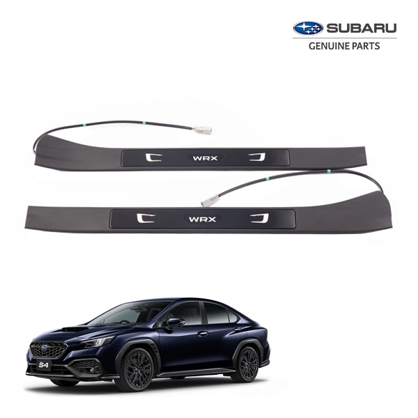 USスバル純正 SUBARU WRX S4 VB系 VBH 令和3年11月-現行 シルプレート 1台分 フロント 左右 2枚セット WRXロゴ入 イルミネーション ドアシル サイドシルプレート プロテクター スカッフガード スカッフプレート US仕様 北米仕様 USDM