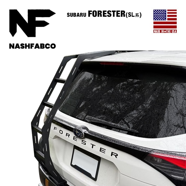 【NashFabCo 正規品】スバル SUBARU フォレスター SL系 令和7年4月-現行 専用設計 フルラダー フルタイプ CNC アルミニウム製 マットブラックパウダーコート 高強度