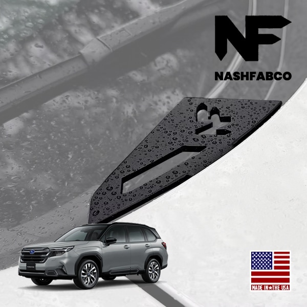 【NashFabCo 正規品】スバル SUBARU フォレスター SL系 令和7年4月-現行 ディッチライトプレート ディッチライトブラケット 左右セット Aピラー CNC アルミニウム製 パウダーコート仕上げ マットブラック