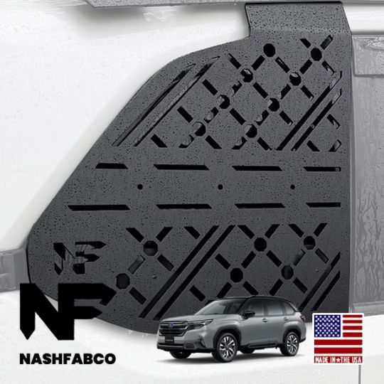 【NashFabCo 正規品】スバル SUBARU フォレスター SL系 令和7年4月-現行 NashFabCoルーフラック用 モールパネル 左右分セット ルーフキャリア ベースキャリア サイドパネル パウダーコート仕上げ マットブラック