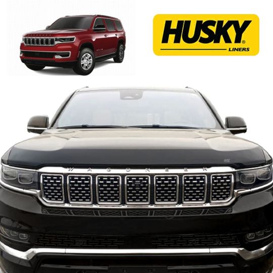 【HUSKY LINERS 正規品】22y- ジープ JEEP ワゴニア Aeroskin フードプロテクター バグガード ボンネットガード ボンネットプロテクター スモーク 両面テープ ハスキーライナーズ