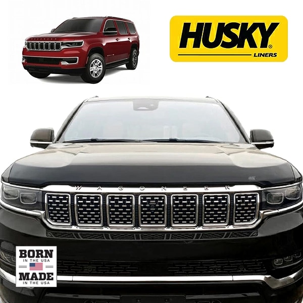 【HUSKY LINERS 正規品】22y- ジープ JEEP ワゴニア Aeroskin フードプロテクター バグガード ボンネットガード ボンネットプロテクター スモーク 両面テープ ハスキーライナーズ