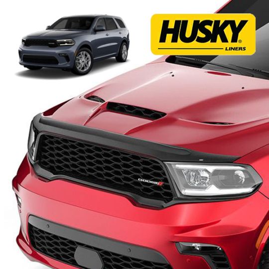 【HUSKY LINERS 正規品】11y- ダッジ DODGE デュランゴ Aeroskin II フードプロテクター バグガード ボンネットガード ボンネットプロテクター テクスチャーブラック 両面テープ ハスキーライナーズ