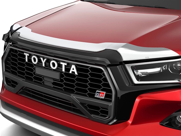 【HUSKY LINERS 正規品】トヨタ TOYOTA ハイラックス GUN125 後期 令和2年8月-令和8年5月 Aeroskin フードプロテクター バグガード ボンネットガード ボンネットプロテクター クローム 両面テープ ハスキーライナーズ