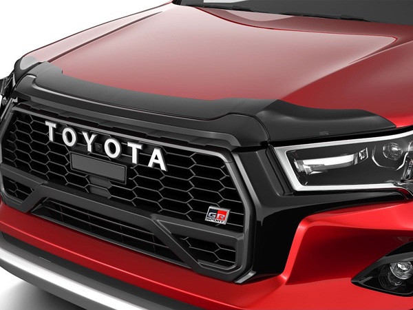 【HUSKY LINERS 正規品】トヨタ TOYOTA ハイラックス GUN125 後期 令和2年8月-令和8年5月 Aeroskin フードプロテクター バグガード ボンネットガード ボンネットプロテクター スモーク 両面テープ ハスキーライナーズ