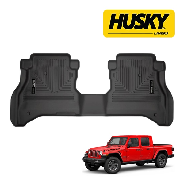 【HUSKY LINERS 正規品】20y- ジープ JEEP JT グラディエーター WETHERBEATER オールウェザーフロアマット ラバーマット ブラック 14881 リア 2列目 後部座席 セカンドシート ハスキーライナーズ