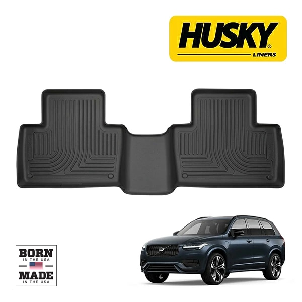 【HUSKY LINERS 正規品】ボルボ VOLVO XC90 LB系 LD系 平成28年1月-現行 WETHERBEATER オールウェザーフロアマット ラバーマット ブラック 16921 リア 2列目 後部座席 セカンドシート ハスキーライナーズ
