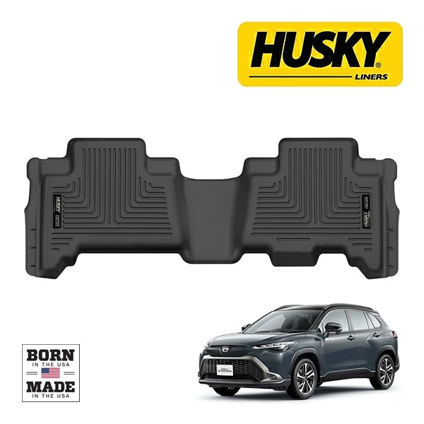 【HUSKY LINERS 正規品】トヨタ TOYOTA カローラクロス 10系 令和3年9月-現行 WETHERBEATER オールウェザーフロアマット ラバーマット ブラック 16801 リア 2列目 後部座席 セカンドシート ハスキーライナーズ