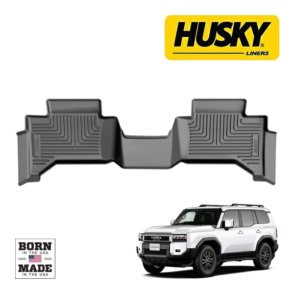 【HUSKY LINERS 正規品】トヨタ TOYOTA ランドクルーザー 250 令和6年4月-現行 WETHERBEATER オールウェザーフロアマット ラバーマット ブラック 19961 リア 2列目 後部座席 セカンドシート ハスキーライナーズ
