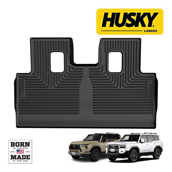 【HUSKY LINERS 正規品】トヨタ TOYOTA ランドクルーザー 250 令和6年4月-現行 レクサス LEXUS GX550 令和6年6月-現行 WETHERBEATER オールウェザーフロアマット ラバーマット ブラック 19131 リア 3列目 後部座席 セカンドシート ハスキーライナーズ
