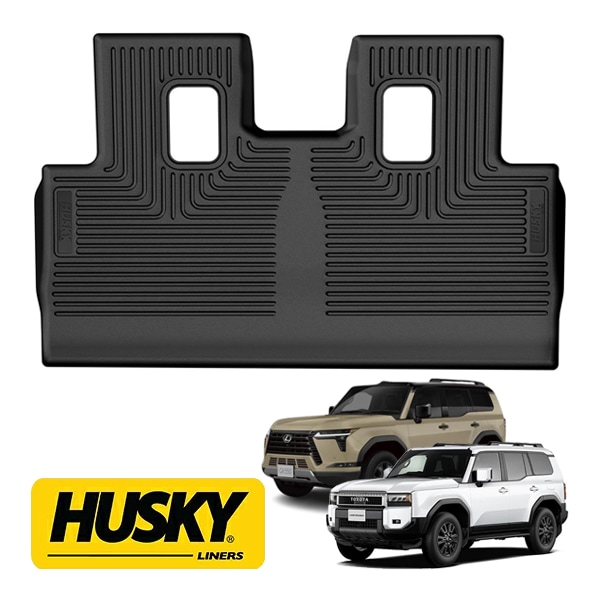 【HUSKY LINERS 正規品】トヨタ TOYOTA ランドクルーザー 250 令和6年4月-現行 レクサス LEXUS GX550 令和6年6月-現行 WETHERBEATER オールウェザーフロアマット ラバーマット ブラック 19131 リア 3列目 後部座席 セカンドシート ハスキーライナーズ