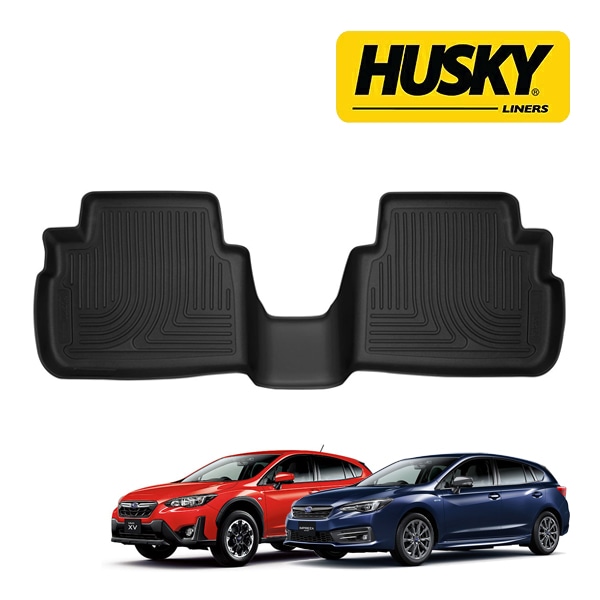 【HUSKY LINERS 正規品】スバル SUBARU XV GT系 平成29年5月-令和5年4月 インプレッサスポーツ GT系 平成28年10月-令和5年4月 X-act Contour オールウェザーフロアマット ラバーマット ブラック 52881 リア 2列目 後部座席 セカンドシート ハスキーライナーズ