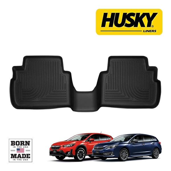 【HUSKY LINERS 正規品】スバル SUBARU XV GT系 平成29年5月-令和5年4月 インプレッサスポーツ GT系 平成28年10月-令和5年4月 X-act Contour オールウェザーフロアマット ラバーマット ブラック 52881 リア 2列目 後部座席 セカンドシート ハスキーライナーズ