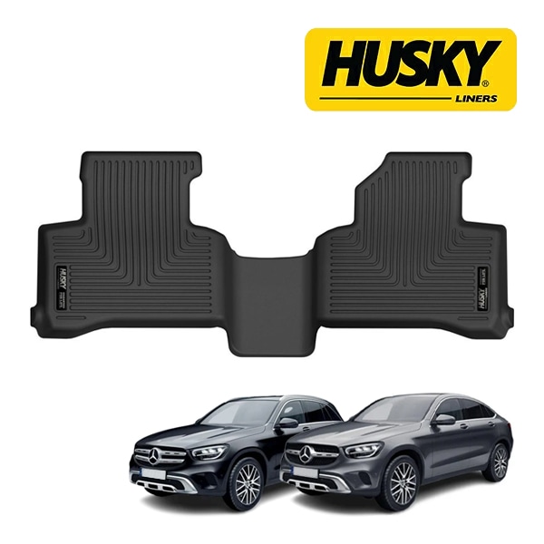 【HUSKY LINERS 正規品】メルセデスベンツ GLC X253 C253 GLC300 GLC220d GLC200 GLC250 平成28年2月-令和5年11月 X-act Contour オールウェザーフロアマット ラバーマット ブラック 52441 リア 2列目 後部座席 セカンドシート ハスキーライナーズ