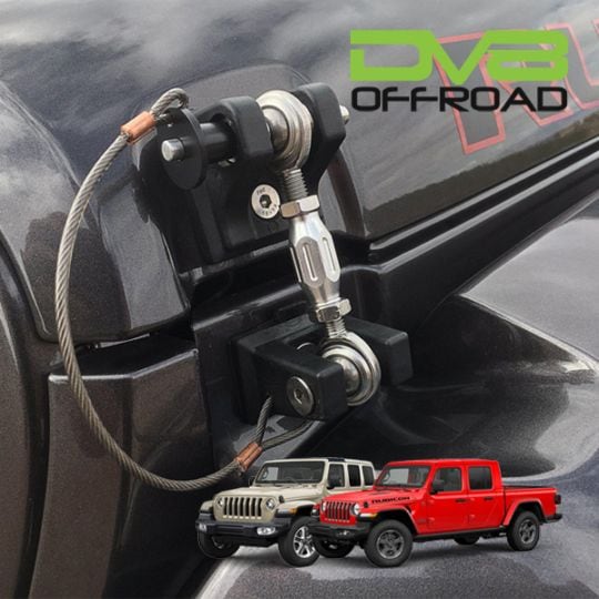 【DV8 OFFROAD 正規品】ジープ JEEP JL ラングラー JTグラディエーター フードホールドダウン ボンネット 固定 ステンレススチール ビレットアルミニウム製
