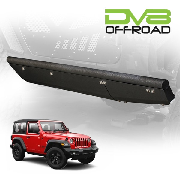 【DV8 OFFROAD 正規品】ジープ JEEP 18-23y JL ラングラー ボートサイド ロックスライダー 1台分 左右セット DV8ロゴ入 スチール製 パウダーコート仕上げ