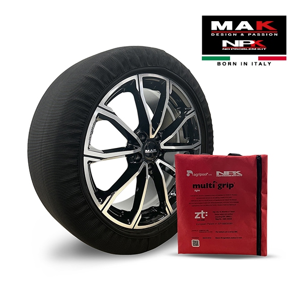 【MAK正規品】NPK スノーソックス MULTIGRIP LIGHT 73000SSL03 155/80R13 13インチ 布製 タイヤ チェーン 非金属 EU製 汎用 フロント/リア/4WD