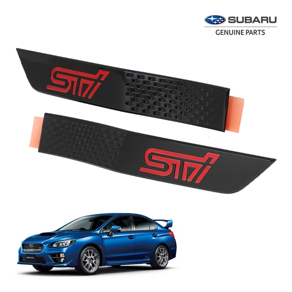USスバル純正 SUBARU WRX STi  VA系 平成26年8月-令和2年4月 WRX S4 VA系 平成26年8月-令和3年3月 フェンダーエンブレム STiロゴ ブラック 左右セット 1台分 サイドガーニッシュ US仕様 北米仕様 USDM
