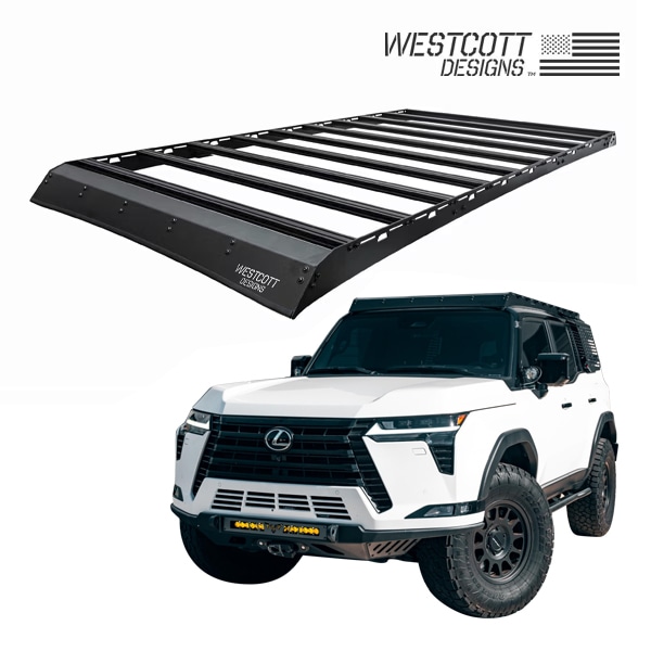 【WESTCOTT DESIGNS 正規品】レクサス LEXUS GX550 令和6年6月-現行 VJA252W フルレングス モジュラー ルーフラック ルーフバスケット ルーフキャリア アルミ スチール パウダーコート仕上げ マットブラック