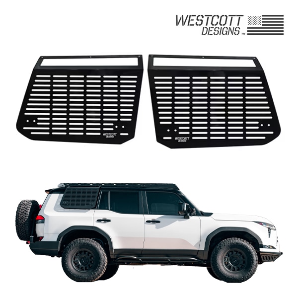 【WESTCOTT DESIGNS 正規品】レクサス LEXUS GX550 令和6年6月-現行 VJA252W モジュラールーフラック装着車用 モールパネル 運転席側 助手席側 左右分 2枚セット ルーフキャリア ベースキャリア サイドパネル パウダーコート仕上げ ウェストコットデザイン