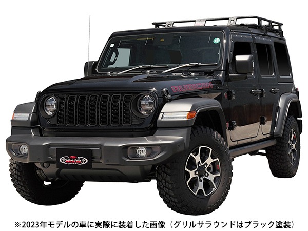 カリフォルニアカスタム ジープ JL ラングラー | JT グラディエーター フロントカメラ有り車用 2024yフェイス グリルキット フロントグリル 純正タイプ 未塗装タイプ 1台分 6pc セット