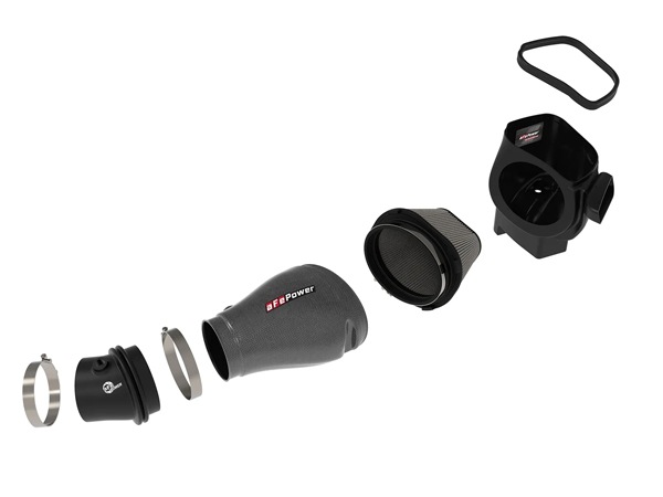 【aFe Power 正規品】18y ジープ グランドチェロキー WK トラックホーク V8 6.2L スーパーチャージャー HEMI Track Series カーボンファイバー コールドエアインテーク エアフィルター Pro DRY S フィルター(乾式) 57-10002D エアーフィルター エアクリーナー