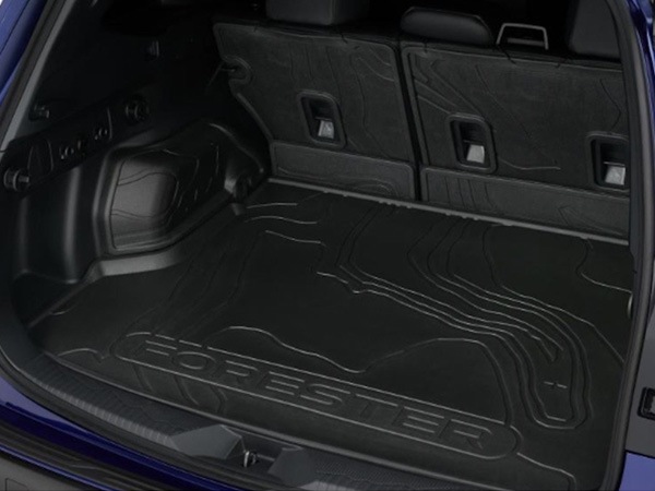 USスバル純正 SUBARU フォレスター SL系 令和7年4月-現行 S:HEV e-BOXER ハイブリッド車用 リアカーゴプロテクター カーゴマット ラゲッジマット カーゴライナー トランクマット FORESTERロゴ入