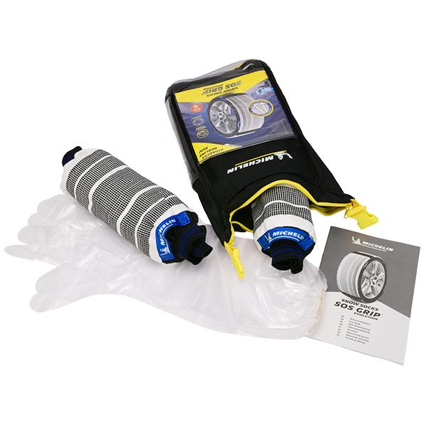 【MICHELIN 正規品】ミシュラン スノーソックス SOSグリップ サイズ1 布製 非金属 タイヤチェーン 汎用 フロント リア 4WD