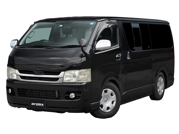 【airplex正規品】 トヨタ ハイエース 200系 1型〜7型 GDH201K GDH201V GDH206K GDH206V TRH200K TRH200V 平成16年8月〜現行 標準車 ナロー バグガード ボンネットプロテクター ボンネットガード フードディフレクター フードプロテクター フロント スモーク 虫除け