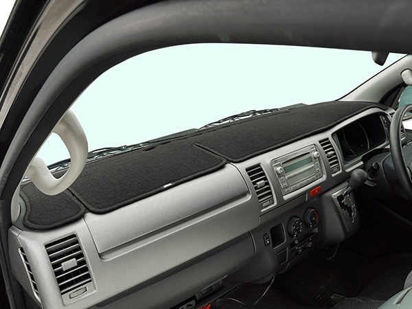 【DASH COVER COMPANY正規品】 トヨタ ハイエース 200系 GDH201K GDH201V GDH206K GDH206V TRH200K TRH200V 平成16年8月〜現行 標準車 ダッシュマット ダッシュボードマット ダッシュカバー ブラック