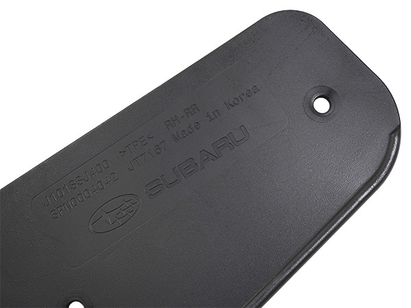 USスバル純正 専用設計 マッドフラップ 泥除け マッドガード フロント リア 1台分 4枚セット ブラック FORESTERロゴ入 SUBARU フォレスター SK系 後期