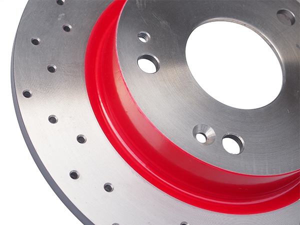 USホンダ純正 HFP FK1/FC1 シビック CIVIC ハッチバック セダン リア リヤ ドリルドローター レッドペイント仕様 ブレーキディスクローター リアローター  ディンプルローター ベンチレーテッドディスク 左右セット