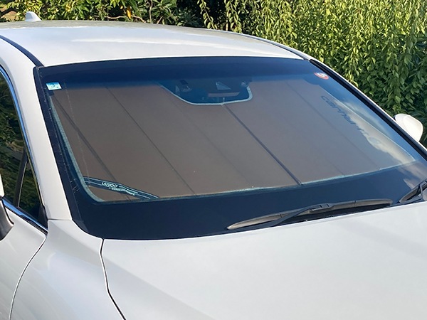 【CoverCraft 正規品】 専用設計 サンシェード ブロンズ 吸盤不要 折りたたみ式 トヨタ ハリアー 80系 Carhartt カーハートコラボ仕様 カバークラフト ［真夏もへたらない3層構造で断熱効果抜群］