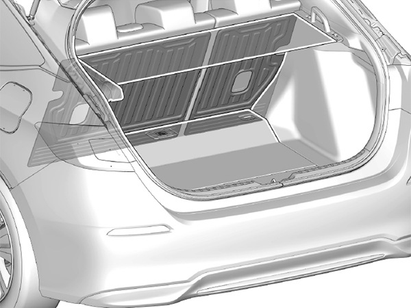 USホンダ純正 シビック FL1 ハッチバック 専用 シートバックプロテクター 後部座席背面カバー プロテクター 傷防止 保護