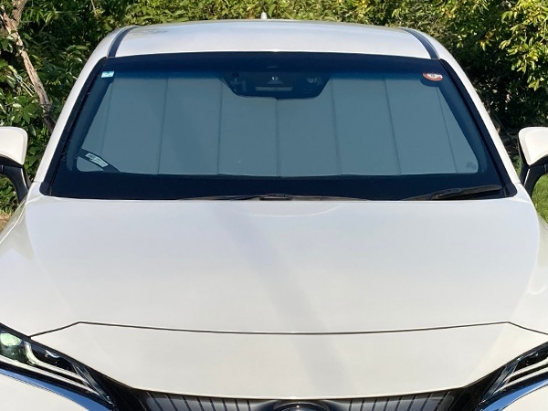 【CoverCraft 正規品】 専用設計 サンシェード ギャラクシーシルバー 吸盤不要 折りたたみ式 トヨタ ハリアー 80系 カバークラフト ［真夏もへたらない3層構造で断熱効果抜群］