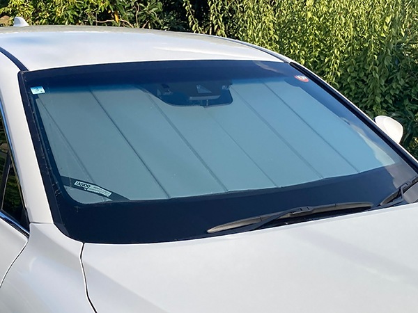 【CoverCraft 正規品】 専用設計 サンシェード ギャラクシーシルバー 吸盤不要 折りたたみ式 トヨタ ハリアー 80系 カバークラフト ［真夏もへたらない3層構造で断熱効果抜群］