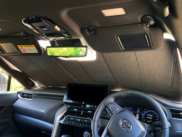 【CoverCraft 正規品】 専用設計 サンシェード ギャラクシーシルバー 吸盤不要 折りたたみ式 トヨタ ハリアー 80系 カバークラフト ［真夏もへたらない3層構造で断熱効果抜群］