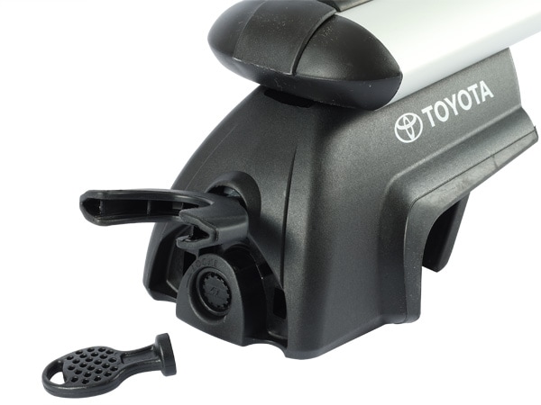 UKトヨタ純正 TOYOTA ランドクルーザー ランクル プラド 150系 ルーフレール付き車両用 平成20年9月-令和6年4月 ルーフラック クロスバー ルーフキャリア ベースキャリア 1台分 2本セット シルバー アルミ製