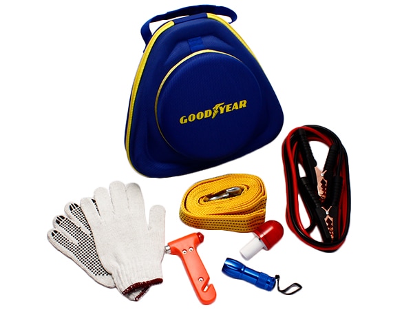 GOODYEAR グッドイヤー ロードサイドエマージェンシーキット 自動車緊急キット 自動車 車載 非常時 事故 故障 救援 ブースターケーブル バッテリーケーブル 12V 24V 両対応 250A 2.5m バッテリー上がり 普通車 軽自動車 大型車 ハイブリッド車 故障車 バッテリー充電