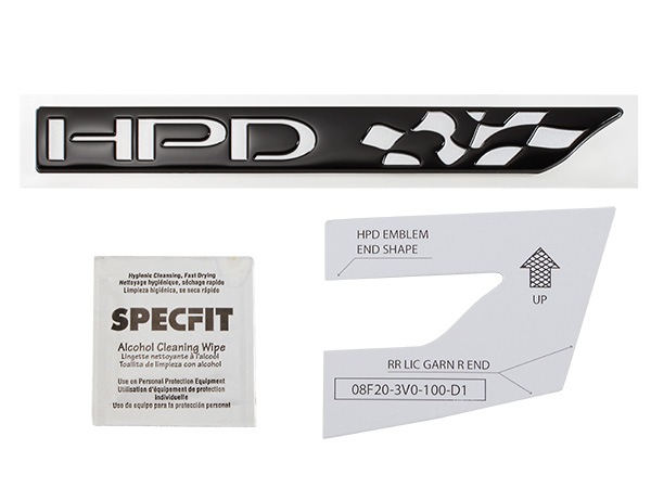 USホンダ純正 HONDA ZR-V RZ系 令和5年4月-現行 HPD Honda Performance Development リアゲートエンブレム リアエンブレム リアゲート ゲートエンブレム トランク 幅約20cm 縦約2.4cm 両面テープ ホンダ HR-V