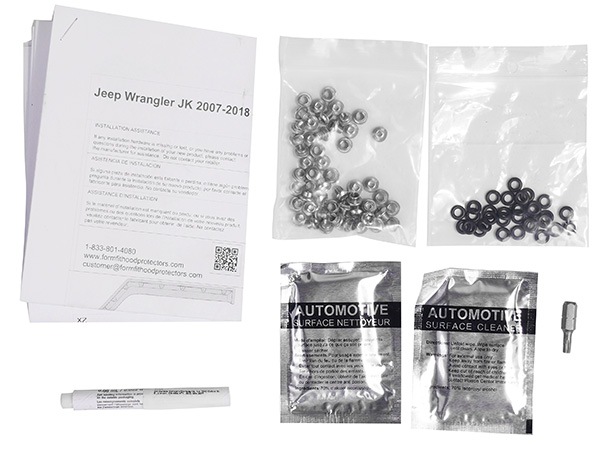 Tough Guard タフガード FormFit ドアバイザー/4PC 07-18y JK ラングラー アンリミテッド ボルト留めポケットスタイル風