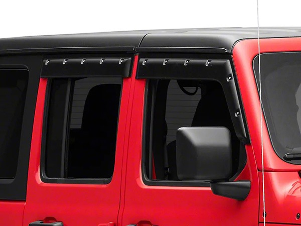 Tough Guard タフガード FormFit ドアバイザー/4PC 07-18y JK ラングラー アンリミテッド ボルト留めポケットスタイル風