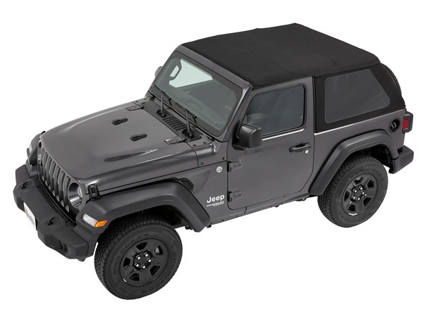 【BESTOP 正規品】ジープ JL ラングラー 2ドア TREKTOP スラントバック ソフトトップ ブラックツイル 56862-17 サンライダー オープン 幌 ホロ