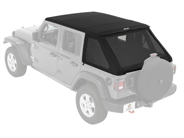 【BESTOP 正規品】ジープ JL ラングラー 4ドア TREKTOP スラントバック ソフトトップ ブラックツイル 56863-17 サンライダー オープン 幌 ホロ