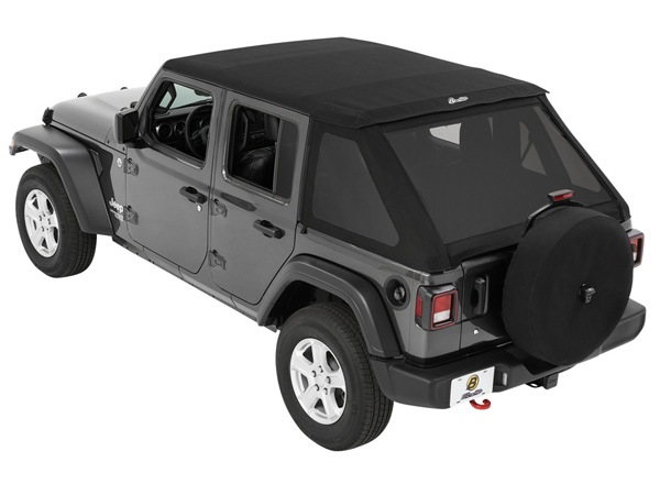 【BESTOP 正規品】ジープ JL ラングラー 4ドア TREKTOP スラントバック ソフトトップ ブラックツイル 56863-17 サンライダー オープン 幌 ホロ