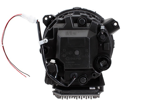 【DEPO 正規品】ジープ JL ラングラー | JT グラディエーター ヘッドライト ヘッドランプ LEDリング付 マットブラック 左右セット レベライザー付 Eマーク取得済 US仕様 カットライン 日本仕様 日本光軸 左側走行用 デポ