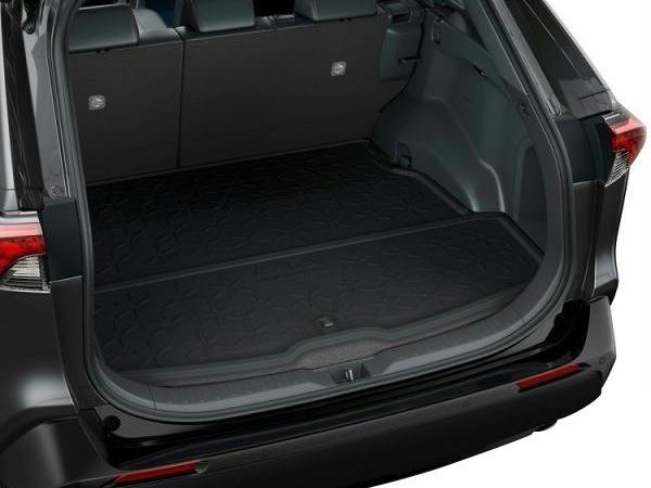 UKトヨタ純正 TOYOTA RAV4 PHV 50系 令和2年6月-現行 リア カーゴマット ラゲッジマット カーゴライナー トランクマット オールウェザー RAV4 PLUGIN HYBRID ロゴ入