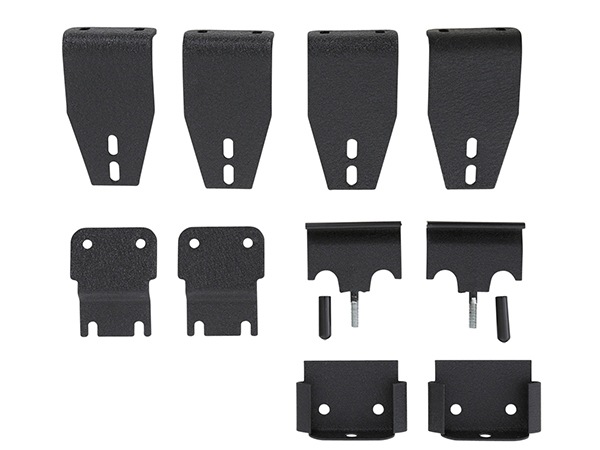 【Smittybilt 正規品】ジープ JEEP JK ラングラー 4ドア用 DEFENDER RACK ディフェンダーラック + カーゴネット + ブラケット セット テクスチャードブラック 艶無し ルーフキャリア 45454 + DN11101 + DS31-4 スミッティビルト