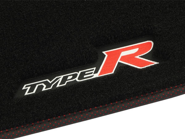 UKホンダ純正 HONDA シビック タイプ R FK8 右ハンドル車用 エレガンス フロアマット カーペット ブラック TYPE Rロゴ 刺繍入り フロント リア 1台分 4枚セット CIVIC