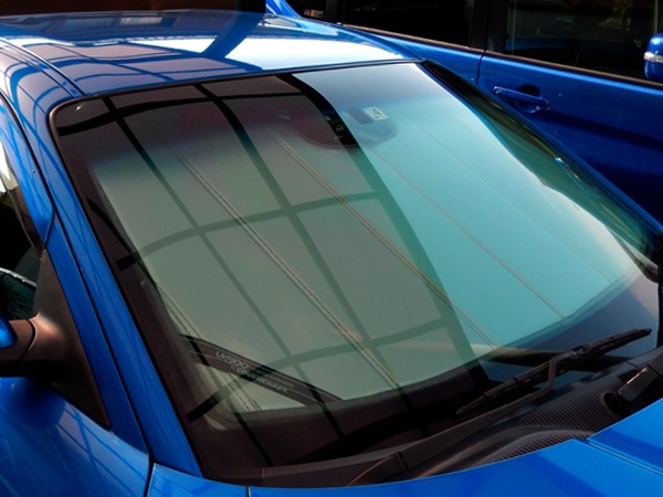【CoverCraft 正規品】 専用設計 サンシェード ブロンズ 吸盤不要 折りたたみ式 マツダ RX-8 ABA-SE3P 前期 Carhartt カーハートコラボ仕様 カバークラフト ［真夏もへたらない3層構造で断熱効果抜群］
